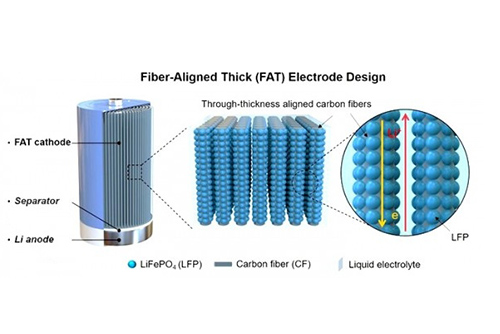碳纤维增强电极获得高密度电池